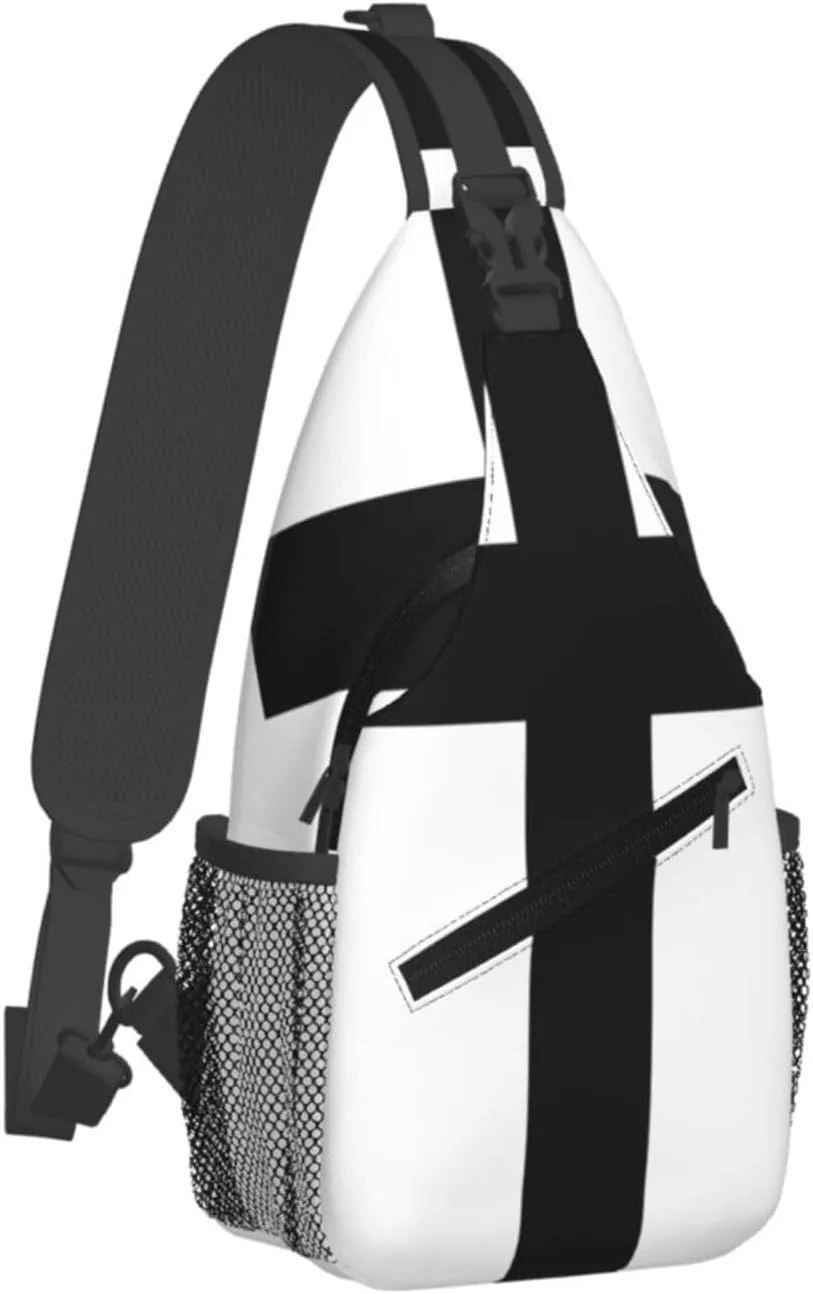 Teutonic Knights Flag Small Crossbody Backpack Sling Bag For Men Women Mini One Shoulder Chest Bags Gym Sport Travel Hiking Daypack