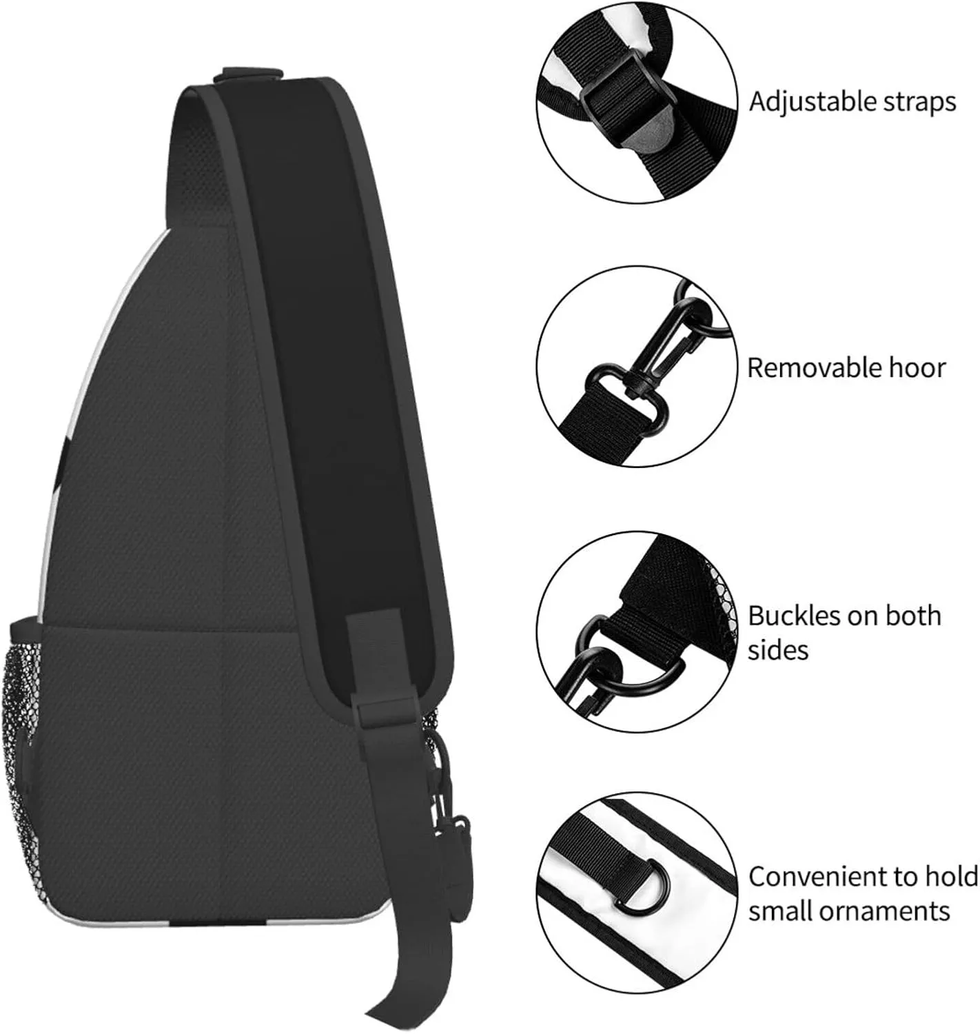 Teutonic Knights Flag Small Crossbody Backpack Sling Bag For Men Women Mini One Shoulder Chest Bags Gym Sport Travel Hiking Daypack