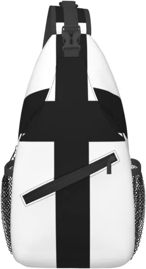 Teutonic Knights Flag Small Crossbody Backpack Sling Bag For Men Women Mini One Shoulder Chest Bags Gym Sport Travel Hiking Daypack