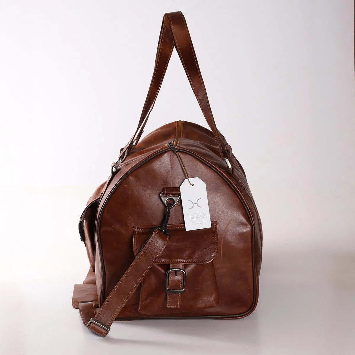 Thandana Mens Cabin Leather Luggage Bag