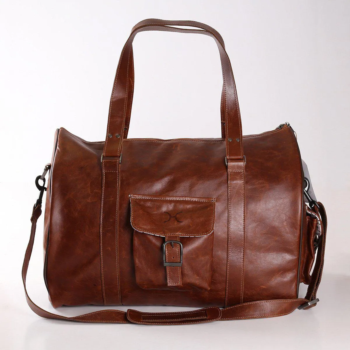 Thandana Mens Cabin Leather Luggage Bag