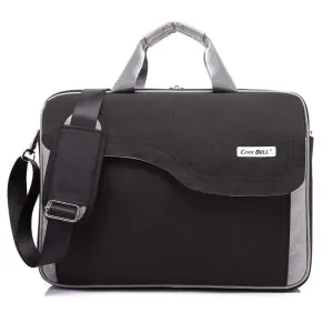 THE CLOWNFISH CoolBELL Casual Laptop Bag - Water Resistant, Lightweight | Adjustable Strap | 15.6 inch | Black with Grey