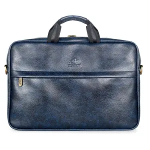 THE CLOWNFISH Noble Faux Leather Laptop Messenger Bag | 14 inch | Dark Brown | Water Resistant