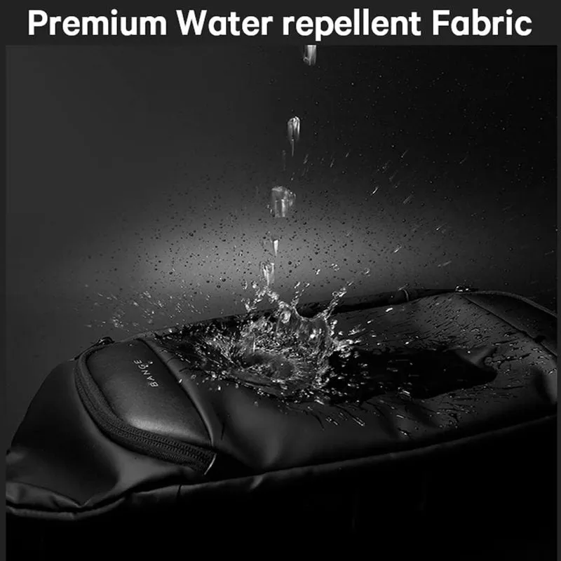 THE CLOWNFISH Water Repellent Polyester Sling Bag - Multipurpose with Water Resistant Pocket | 7L | Black