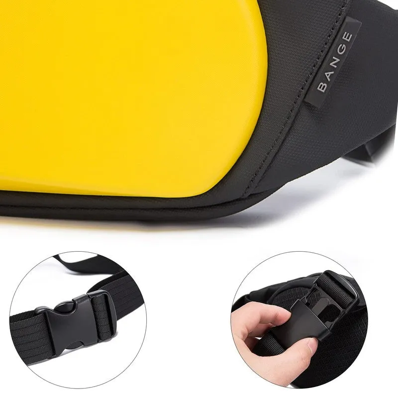 THE CLOWNFISH Water Resistant TPU Unisex Sling Bag | 2 Lit | Yellow