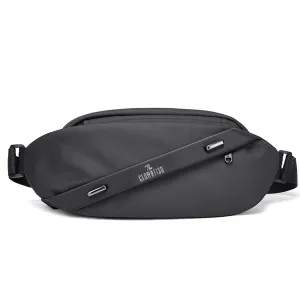 THE CLOWNFISH Water Resistant Unisex Sling Bag - Multipurpose Storage | 3L | Black