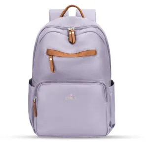 THE CLOWNFISH Women's Laptop Backpack | Vegan Leather Laptop Bag for Office, College, Travel | Fits 15.6 Inch Laptop | Stellar Collection - Purple colour