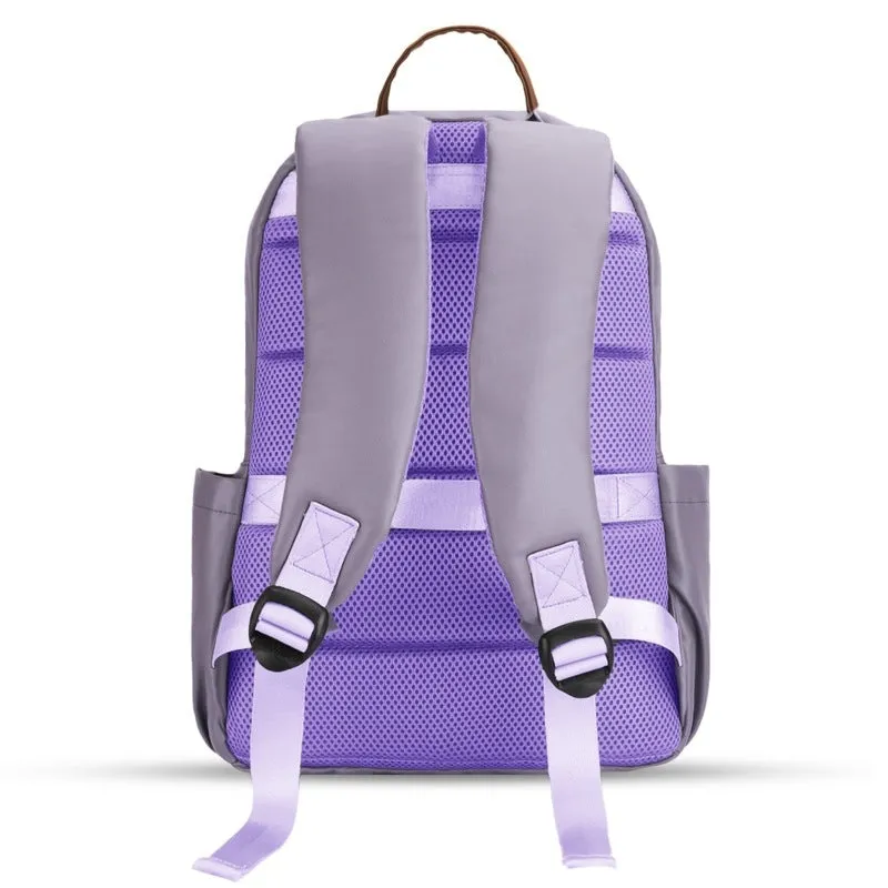 THE CLOWNFISH Women's Laptop Backpack | Vegan Leather Laptop Bag for Office, College, Travel | Fits 15.6 Inch Laptop | Stellar Collection - Purple colour