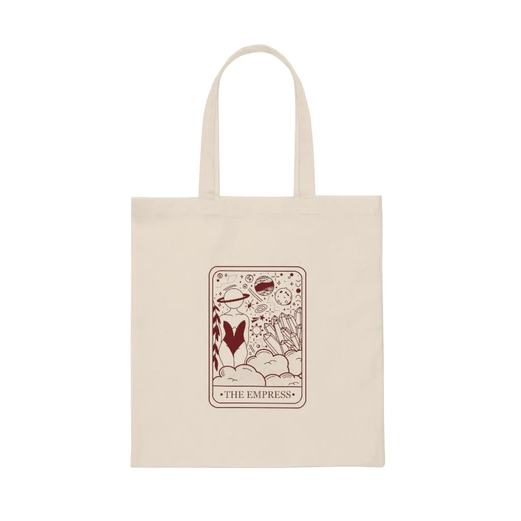 The Empress Tarot Card Canvas Tote