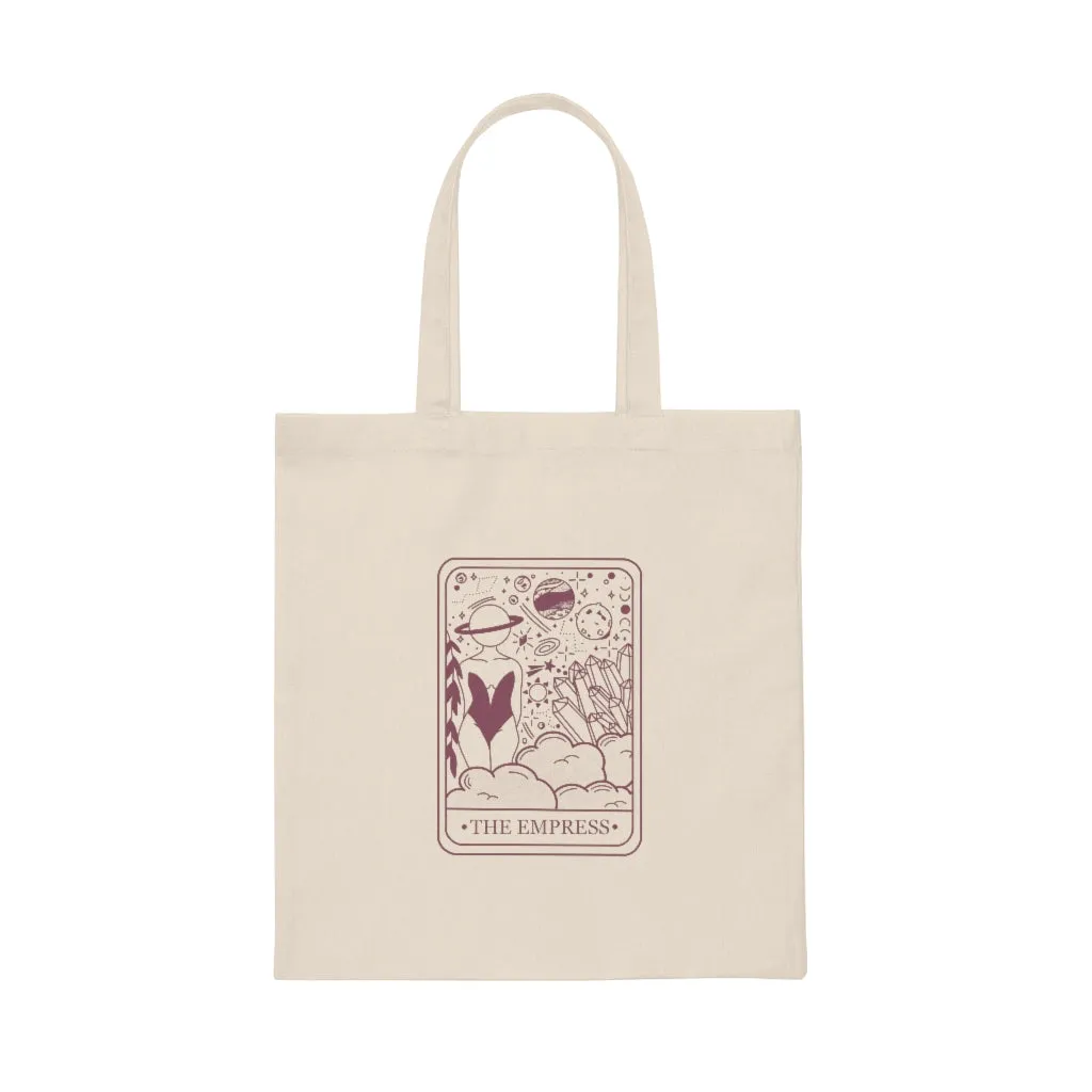 The Empress Tarot Card Canvas Tote