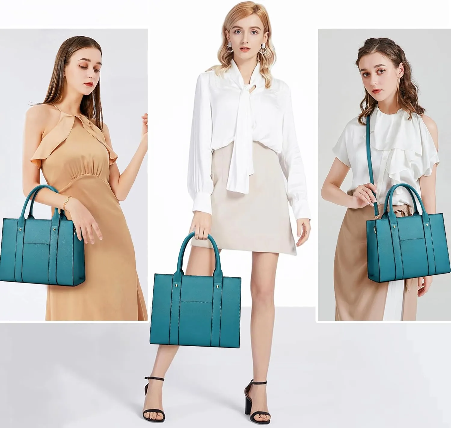 The Tote Bag Crossbody Purses for Women Shoulder Bag Handbags PU Leather Top Handle Bags with zipper