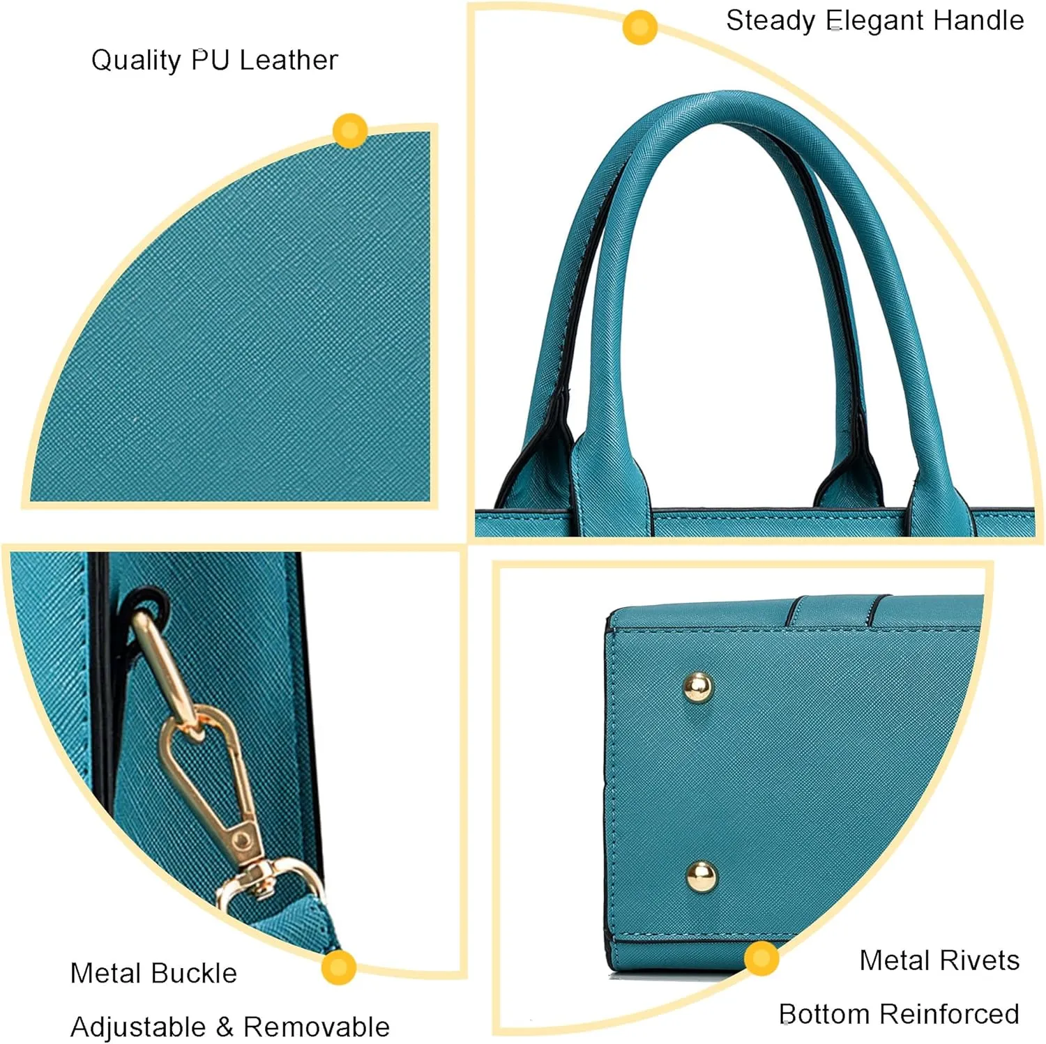 The Tote Bag Crossbody Purses for Women Shoulder Bag Handbags PU Leather Top Handle Bags with zipper
