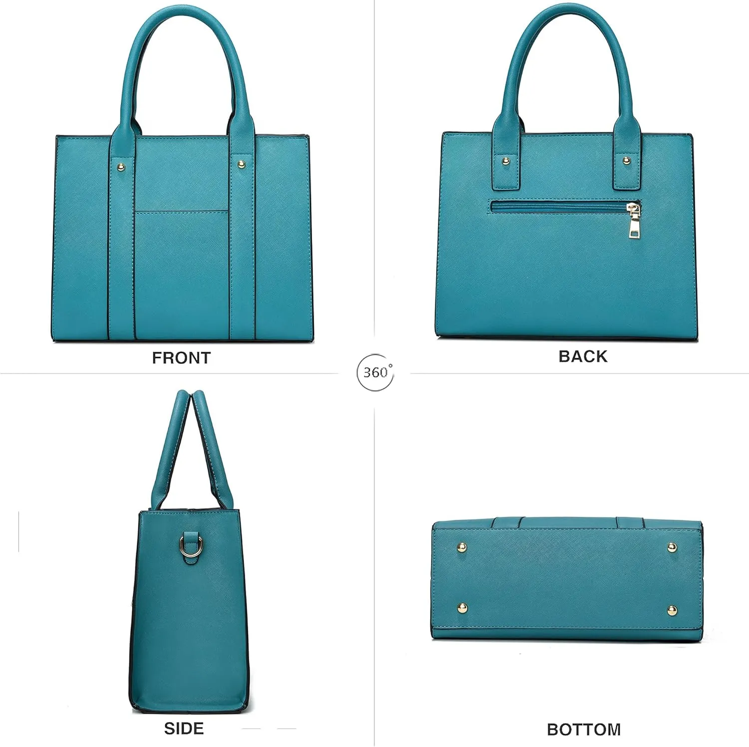The Tote Bag Crossbody Purses for Women Shoulder Bag Handbags PU Leather Top Handle Bags with zipper