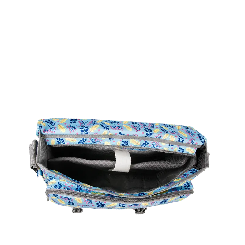 Thomas Laptop Messenger Bag in Sky Leaves - Final Sale