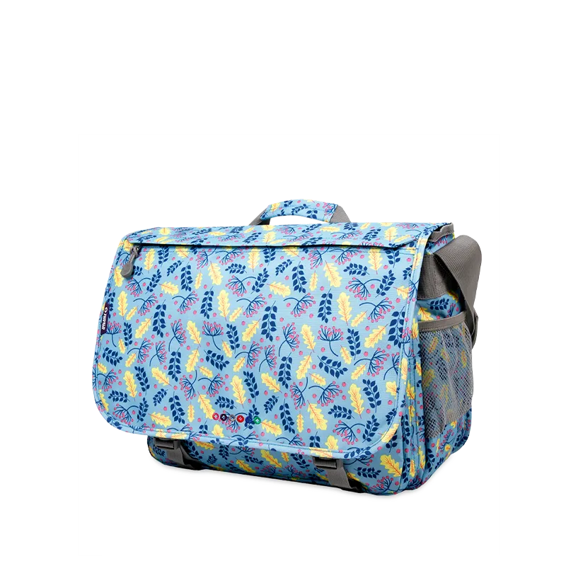 Thomas Laptop Messenger Bag in Sky Leaves - Final Sale