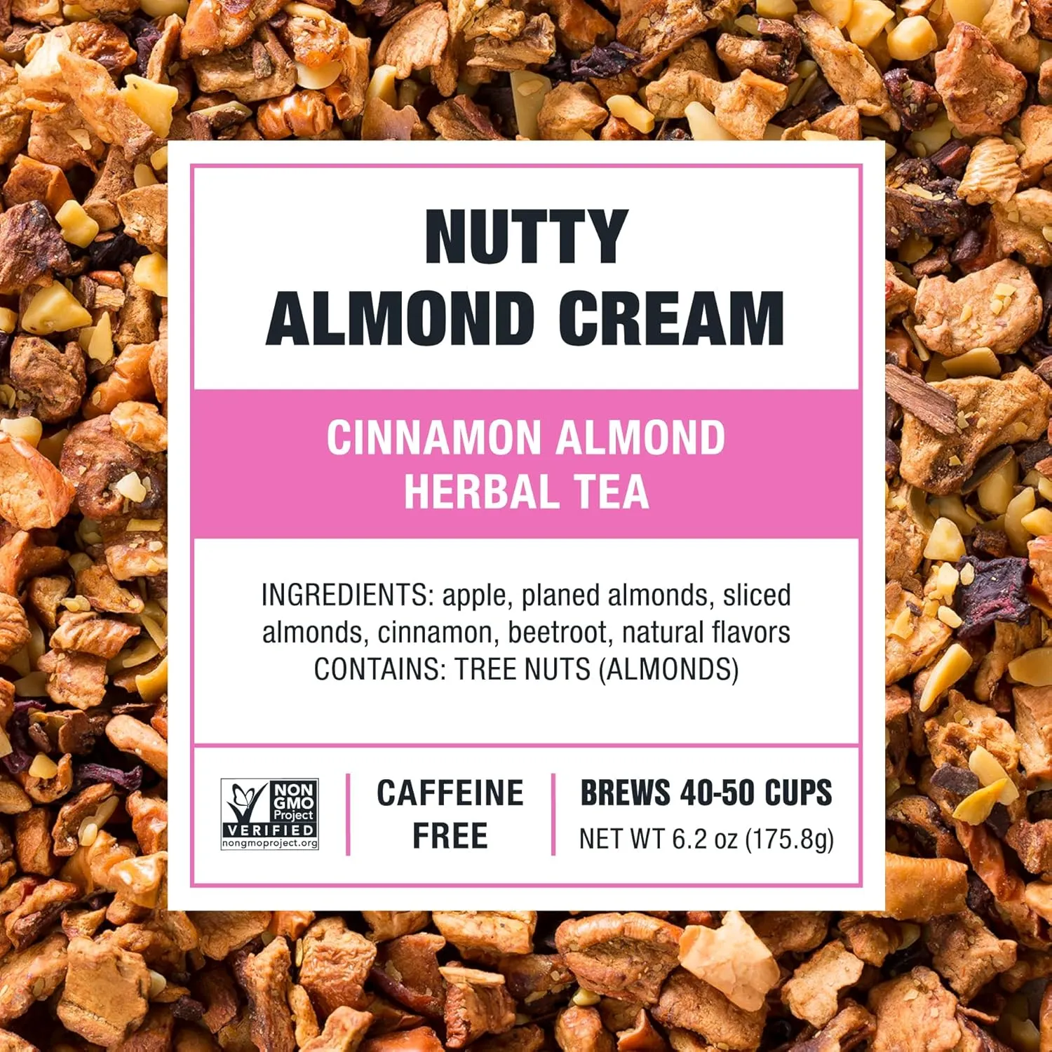 Tiesta Tea - Nutty Almond Cream | Premium Loose Leaf | Cinnamon Almond Herbal Tea Blend | Non-Caffeinated | Make Hot or Iced & Brews Up to 50 Cups | 6.2 Ounce Refillable Tin