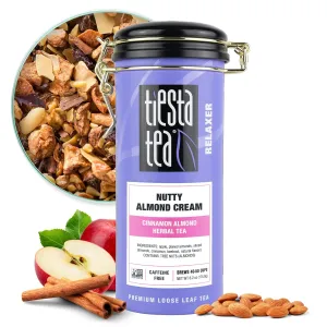 Tiesta Tea - Nutty Almond Cream | Premium Loose Leaf | Cinnamon Almond Herbal Tea Blend | Non-Caffeinated | Make Hot or Iced & Brews Up to 50 Cups | 6.2 Ounce Refillable Tin