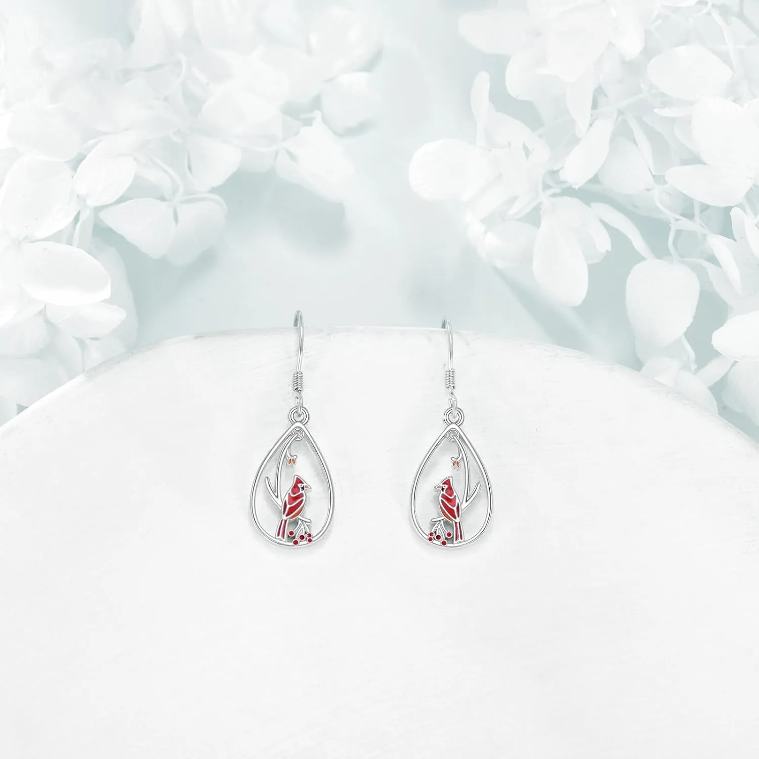 TIGER RIDER Red Cardinal/Parrot/Rabbit/Bulldog/Cat/Highland Cow/Capybara 925 Sterling Silver Earrings love Bird Dangle Earring Jewelry Gifts for Women Birthday Christmas