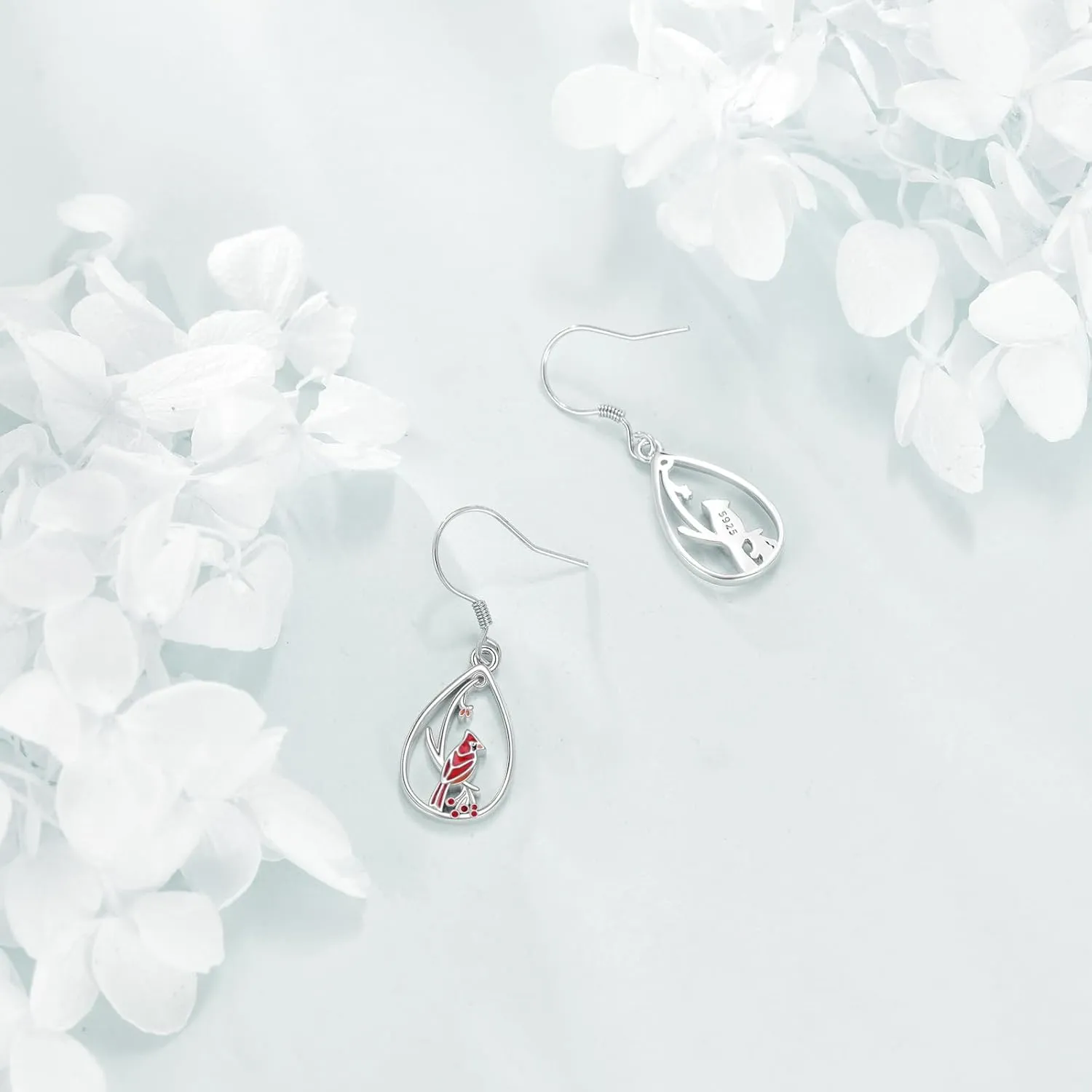 TIGER RIDER Red Cardinal/Parrot/Rabbit/Bulldog/Cat/Highland Cow/Capybara 925 Sterling Silver Earrings love Bird Dangle Earring Jewelry Gifts for Women Birthday Christmas