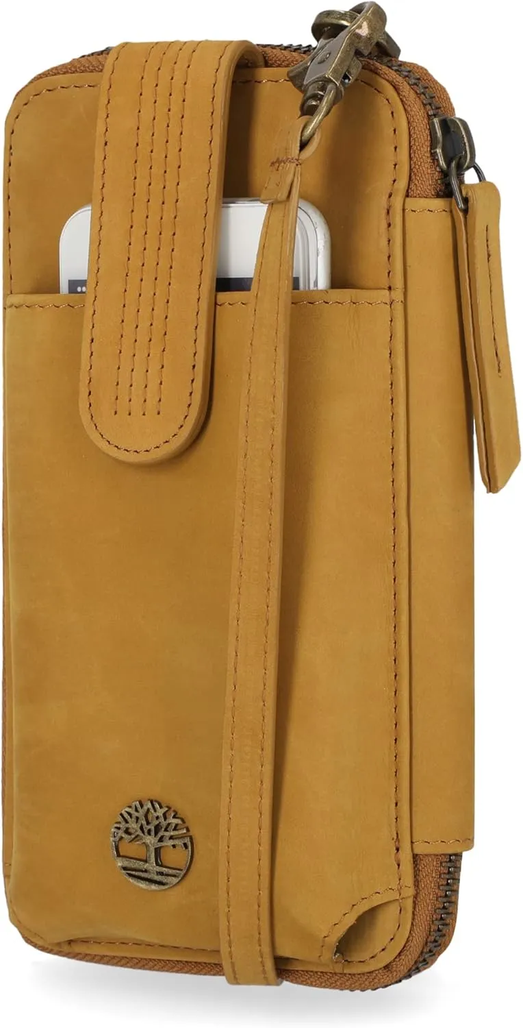 Timberland Women's RFID Leather Phone Crossbody Wallet Bag