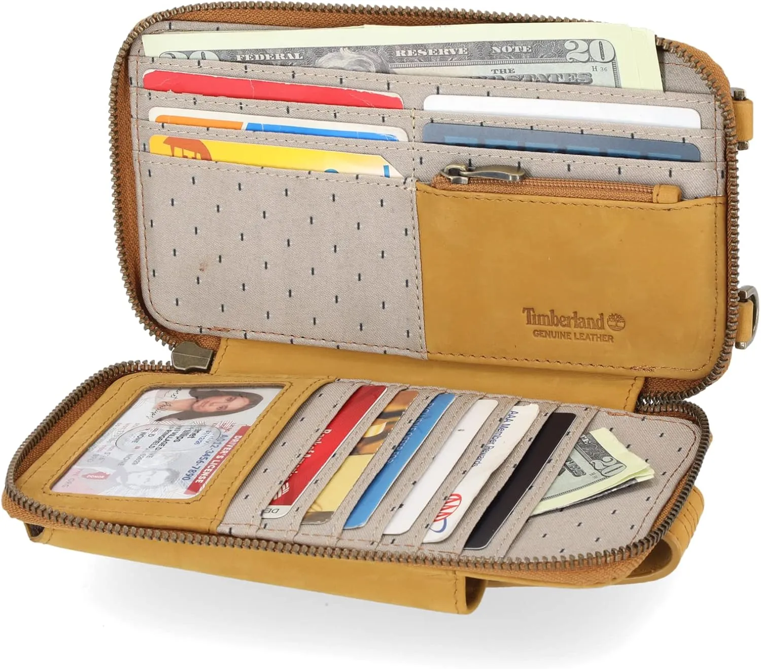Timberland Women's RFID Leather Phone Crossbody Wallet Bag