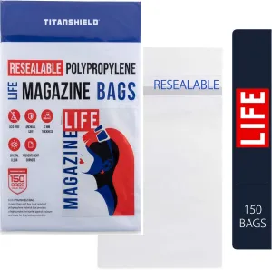 TitanShield Resealable Life Magazine Bags (150 Bags)