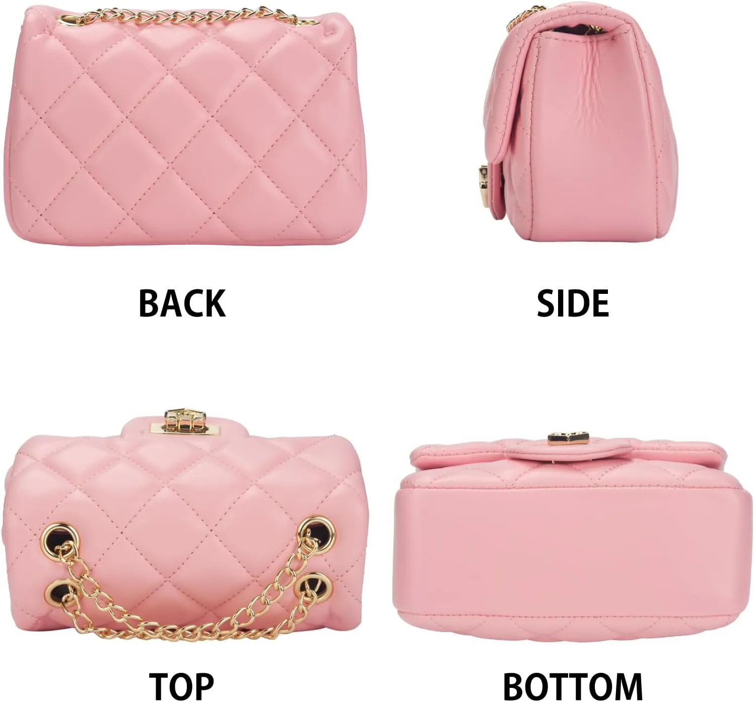 Toddler Purse for Girls Age 3-14, Heart Lock Kids Purse, Cute Crossbody Bag with Chain Strap