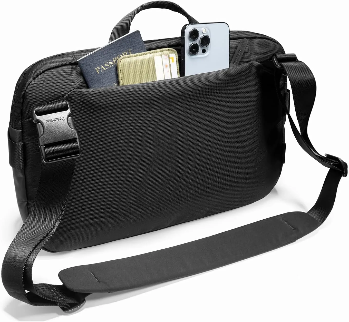 tomtoc Laptop Messenger Shoulder Bag for 13 inch iPad Pro/Air, 13 inch MacBook Pro/Air, Minimalist Chest Crossbody Bag, Water-resistant Everyday Carry Pack for Business, Travel, Work