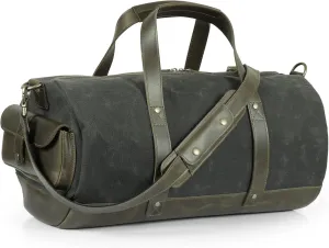 Top Grain Canvas & Leather Duffel Bag – Stylish & Durable Travel Bag for Business, Weekend Getaways, Gym, and Carry-On