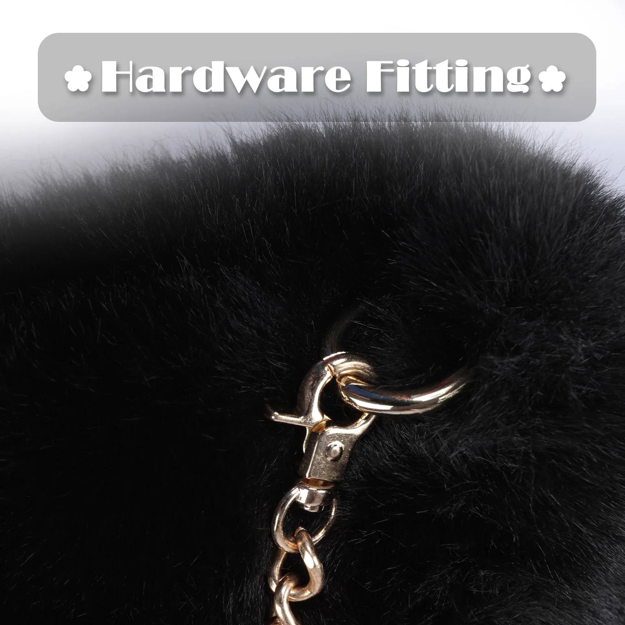 Tote Bag Faux Fur Wallet Ladies Plush Tote Bag 21843