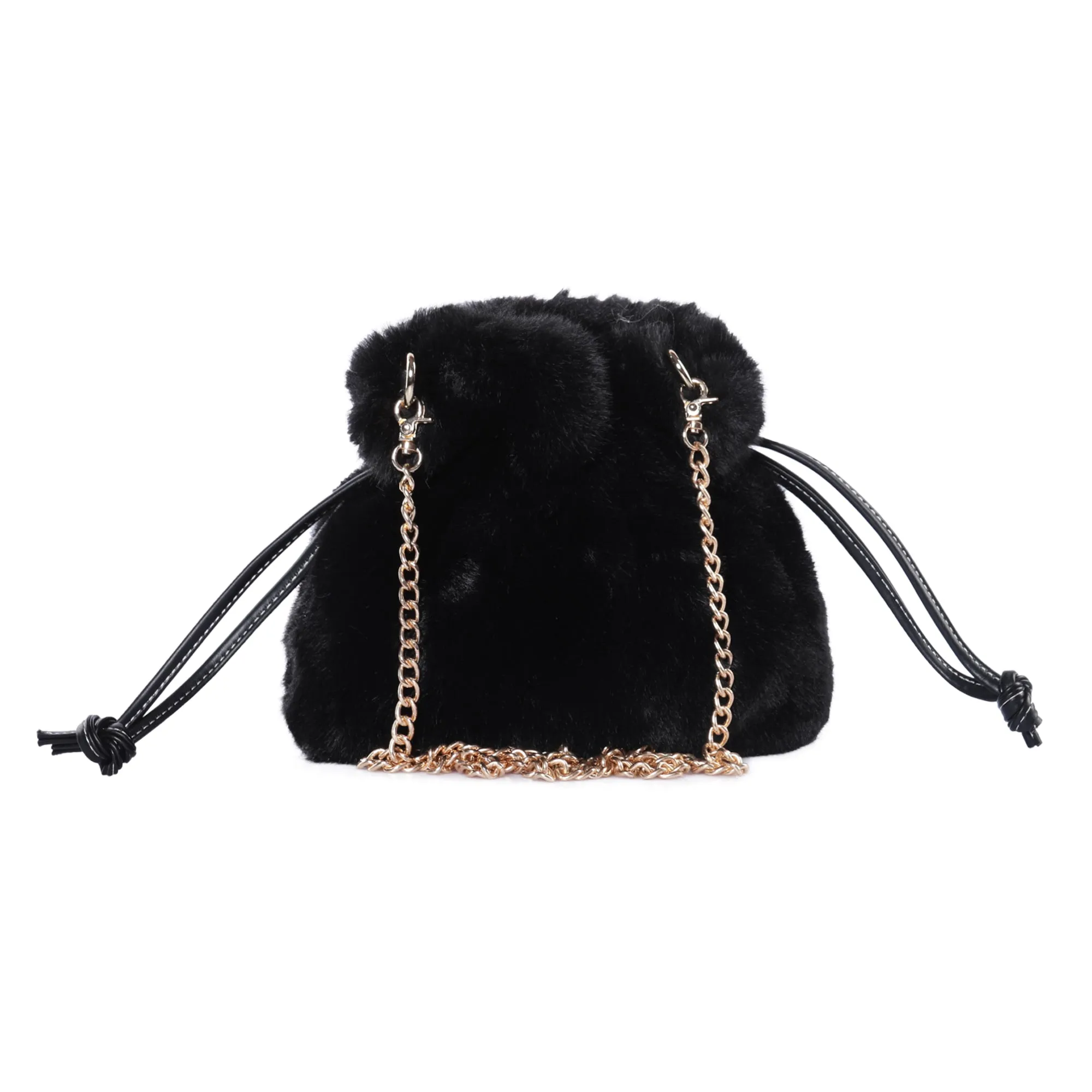Tote Bag Faux Fur Wallet Ladies Plush Tote Bag 21843