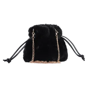 Tote Bag Faux Fur Wallet Ladies Plush Tote Bag 21843