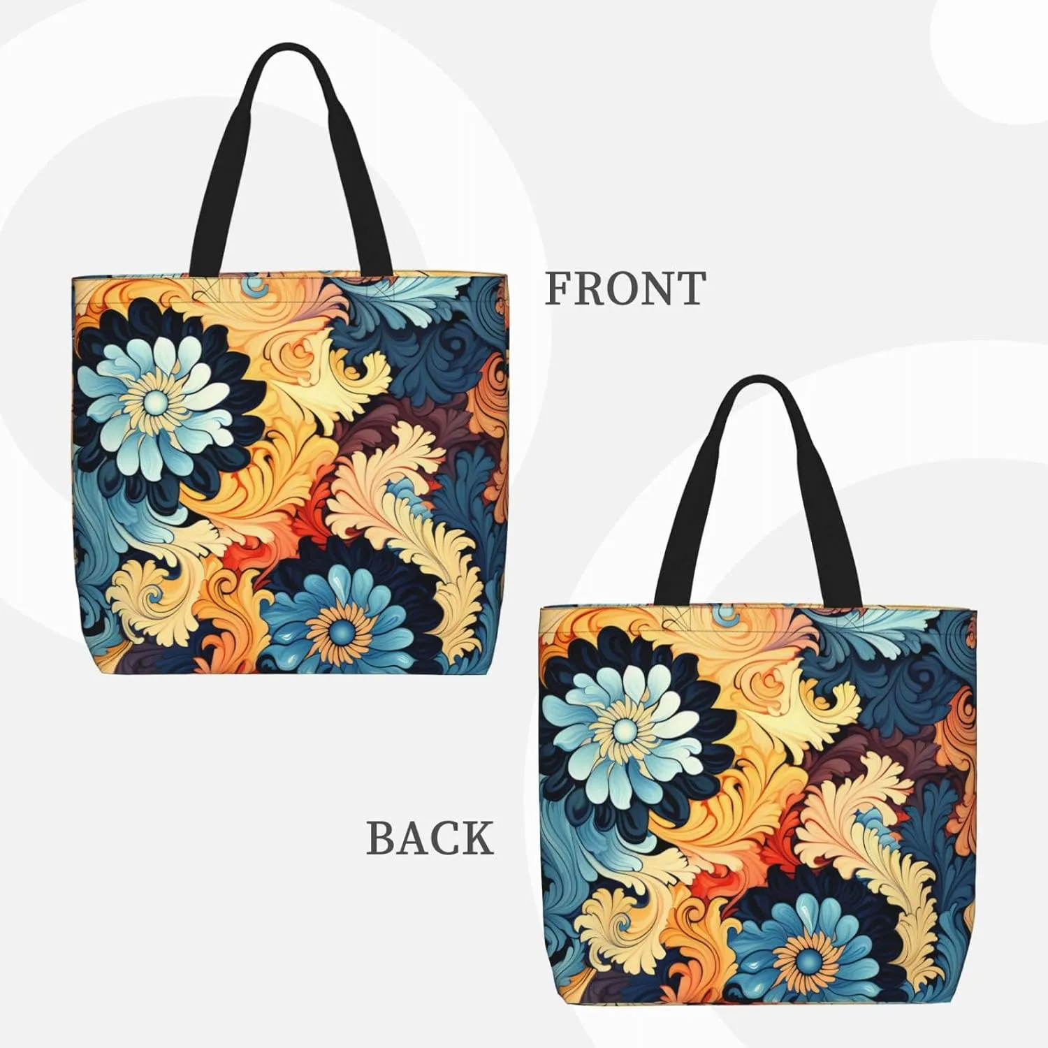 Tote Bag for Women Grocery Bag Reusable Shopping Bag Antarctic Peninsula Handbag Foldable Shoulder Bag