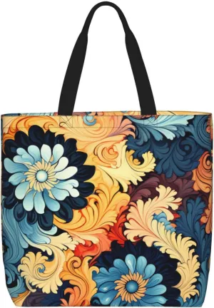 Tote Bag for Women Grocery Bag Reusable Shopping Bag Antarctic Peninsula Handbag Foldable Shoulder Bag