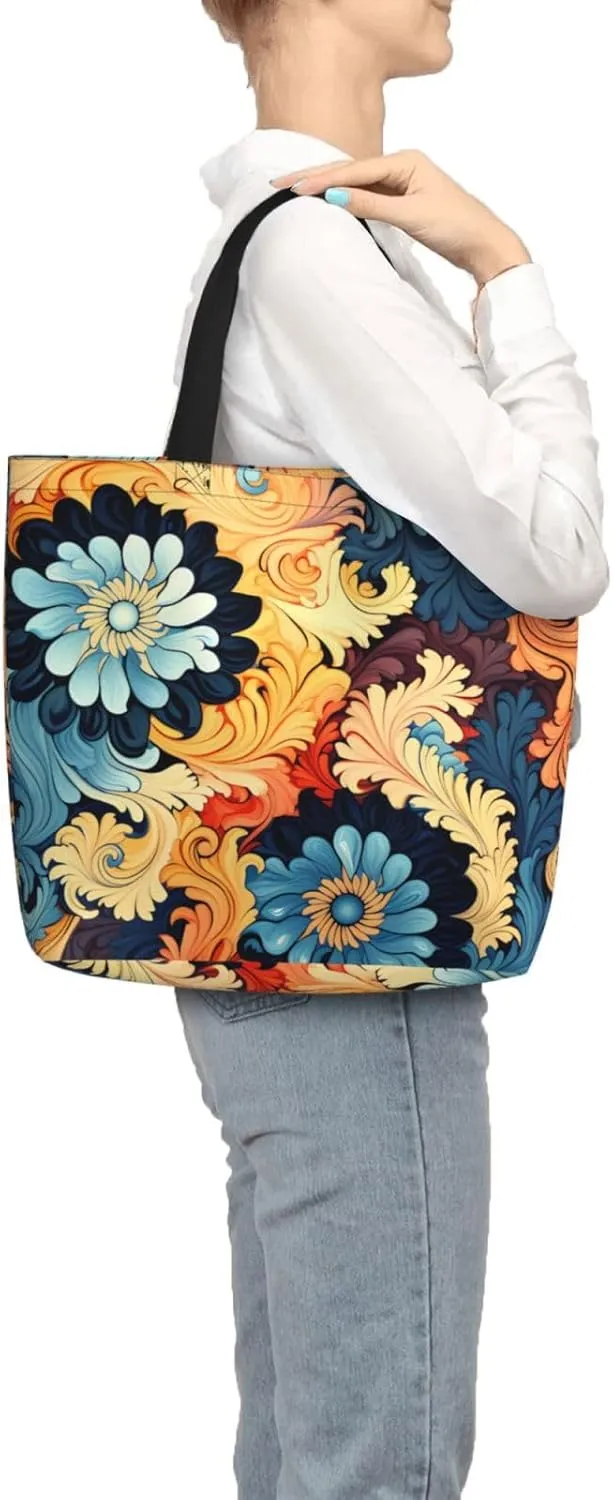 Tote Bag for Women Grocery Bag Reusable Shopping Bag Antarctic Peninsula Handbag Foldable Shoulder Bag