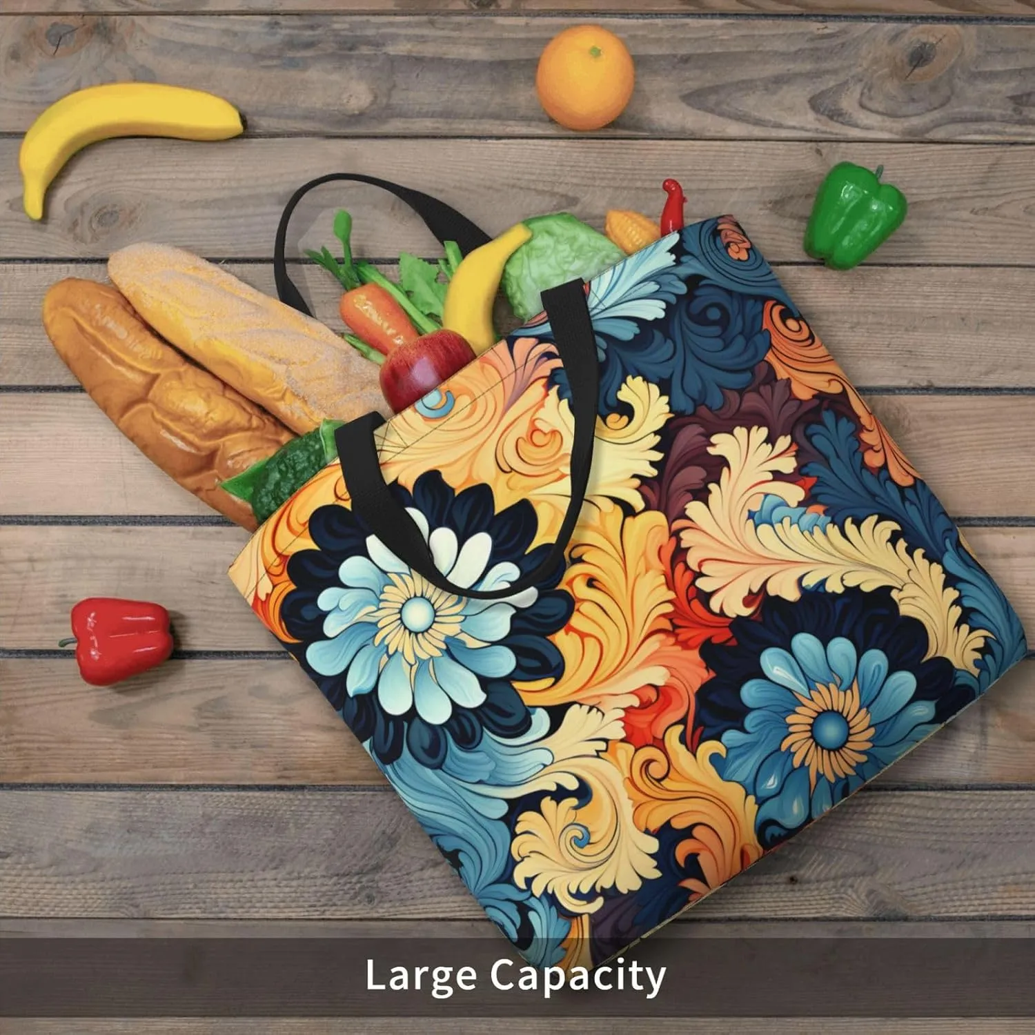 Tote Bag for Women Grocery Bag Reusable Shopping Bag Antarctic Peninsula Handbag Foldable Shoulder Bag