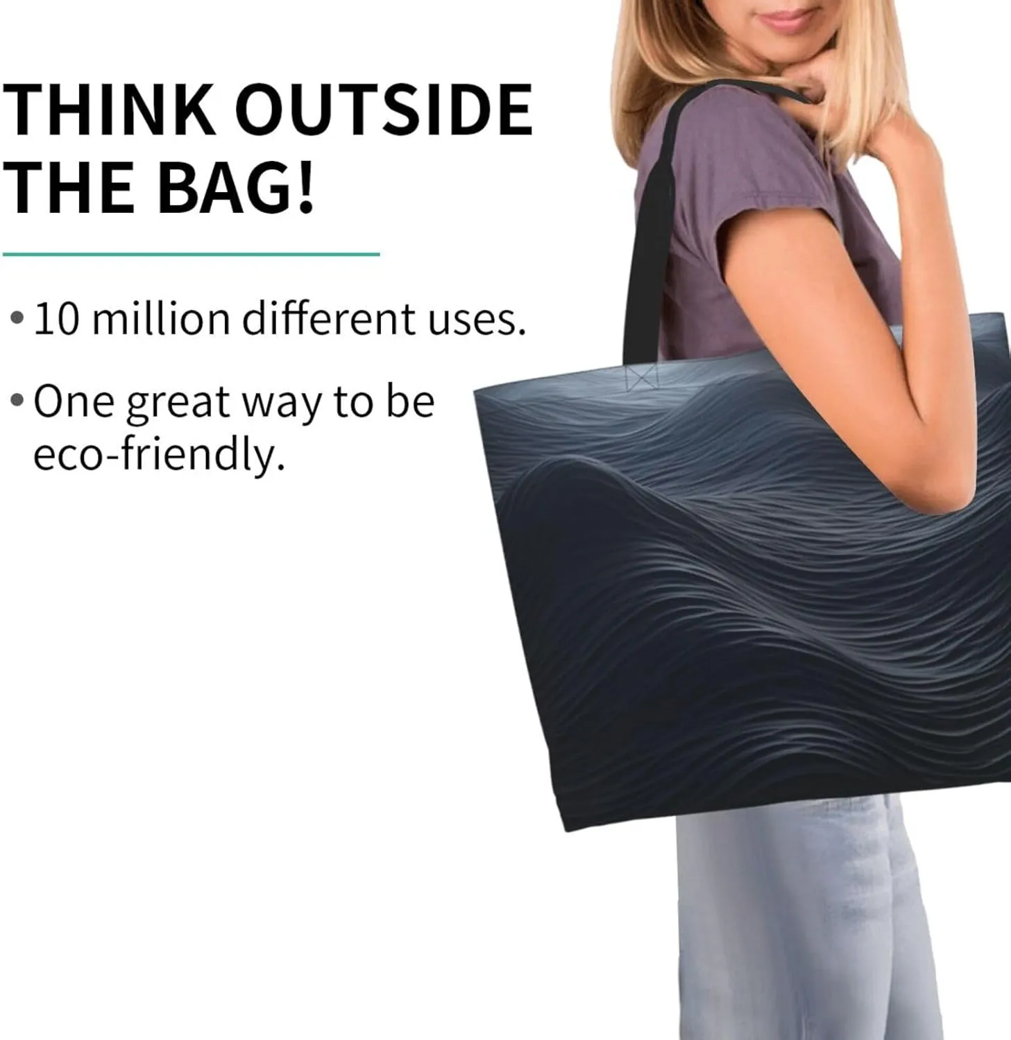 Tote Bag for Women Grocery Bag Reusable Shopping Bag Math question Handbag Foldable Shoulder Bag