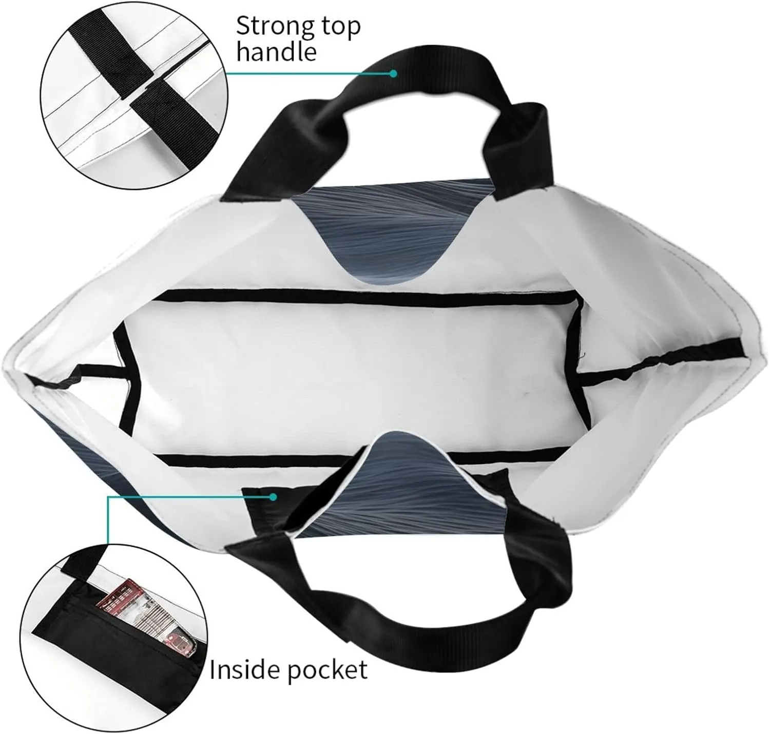 Tote Bag for Women Grocery Bag Reusable Shopping Bag Math question Handbag Foldable Shoulder Bag