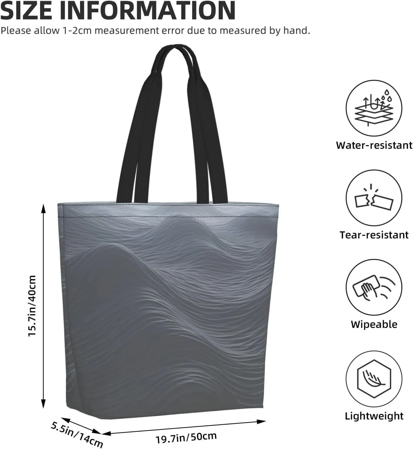 Tote Bag for Women Grocery Bag Reusable Shopping Bag Math question Handbag Foldable Shoulder Bag