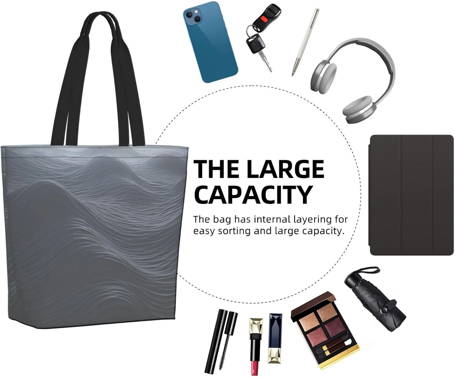 Tote Bag for Women Grocery Bag Reusable Shopping Bag Math question Handbag Foldable Shoulder Bag