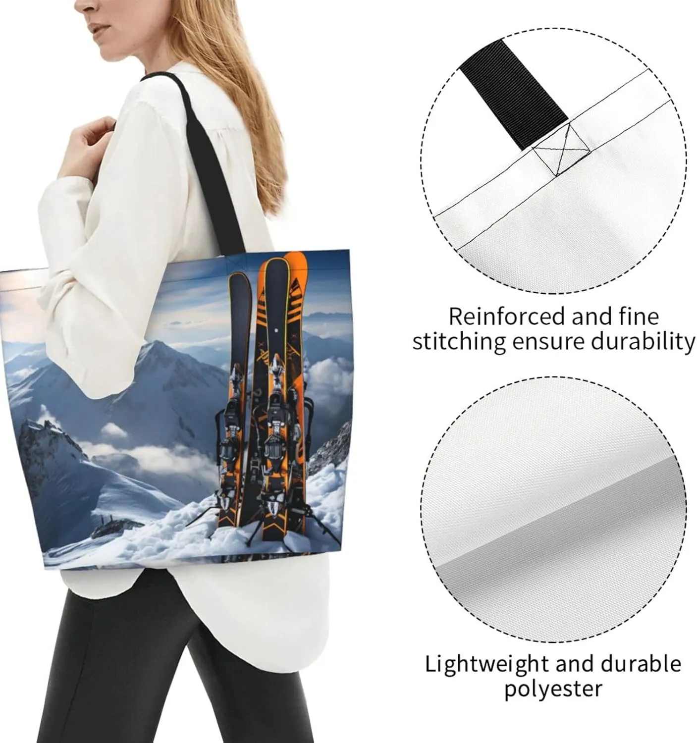 Tote Bag for Women Grocery Bag Reusable Shopping Bag Succulent Plant Handbag Foldable Shoulder Bag