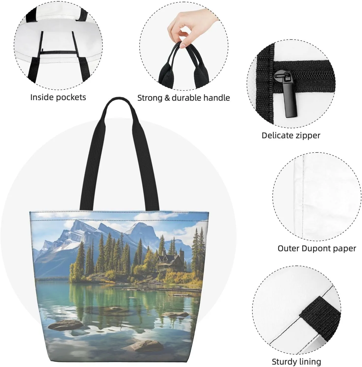 Tote Bag for Women Grocery Bag Reusable Shopping Bag Universe Starry Stars Handbag Foldable Shoulder Bag