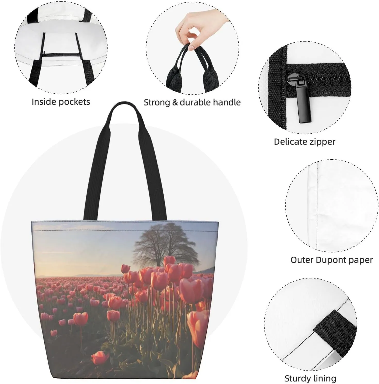 Tote Bag for Women Grocery Bag Reusable Shopping Bag Universe Starry Stars Handbag Foldable Shoulder Bag