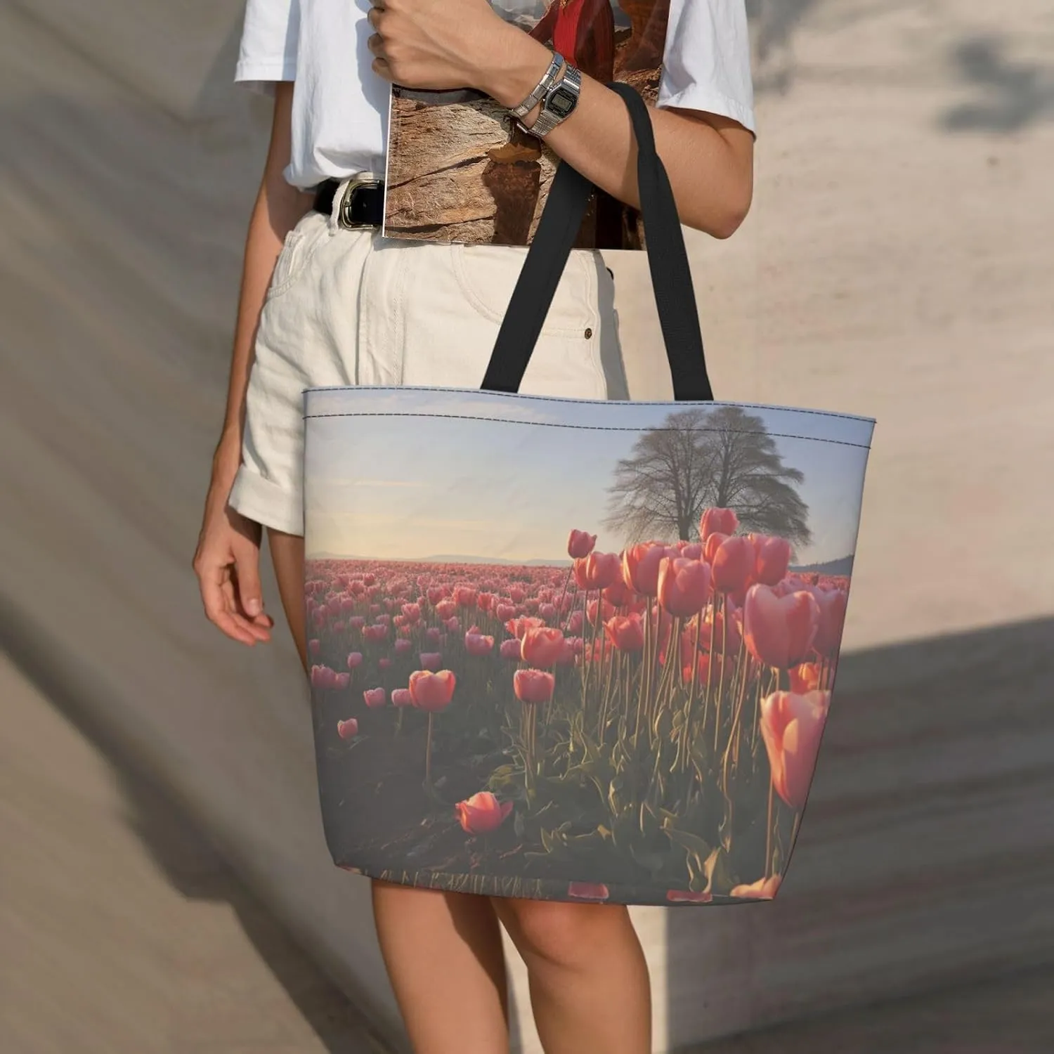 Tote Bag for Women Grocery Bag Reusable Shopping Bag Universe Starry Stars Handbag Foldable Shoulder Bag