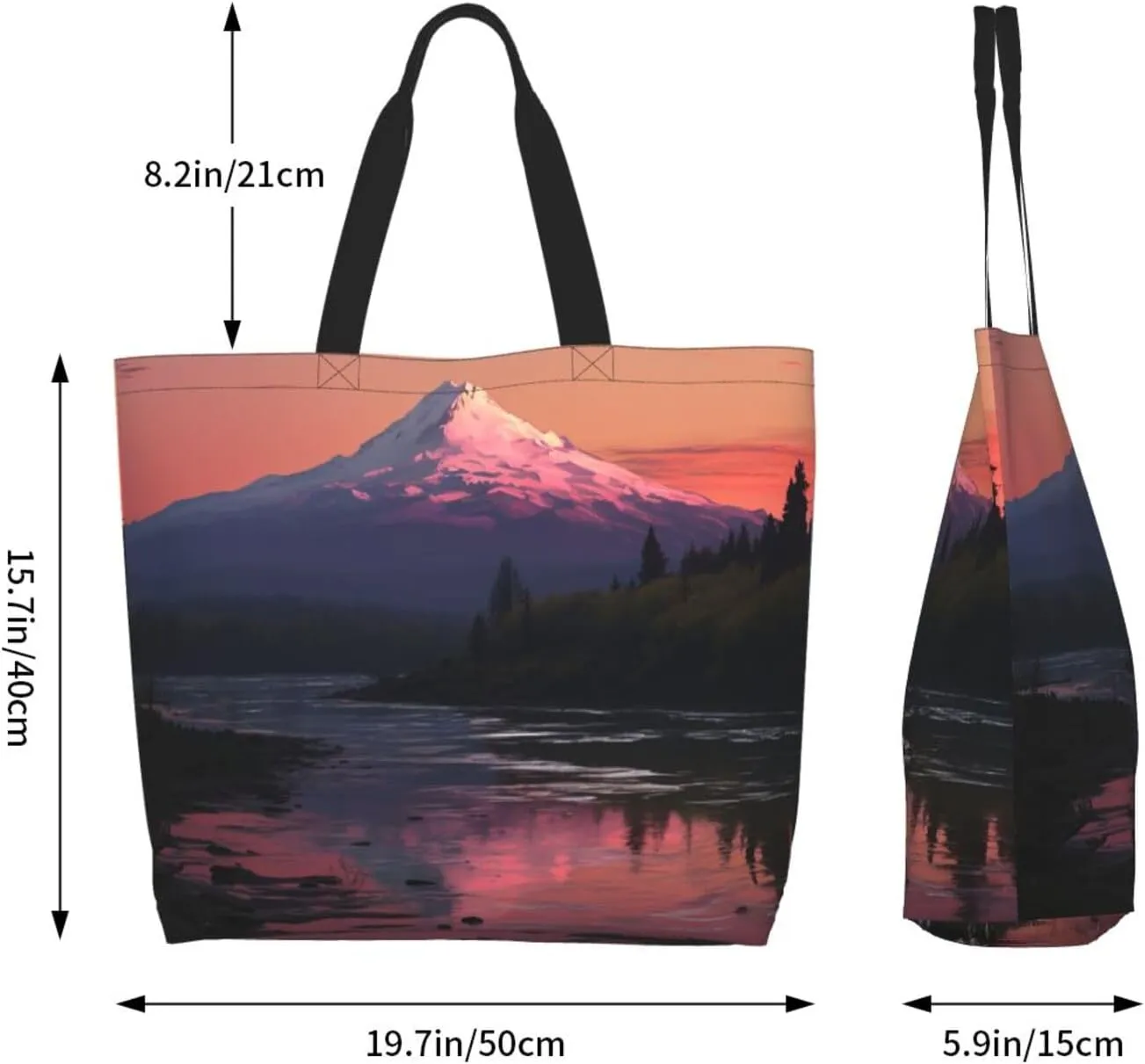 Tote Bag for Women Grocery Bag Reusable Shopping Bag Watermelon beautiful Handbag Foldable Shoulder Bag