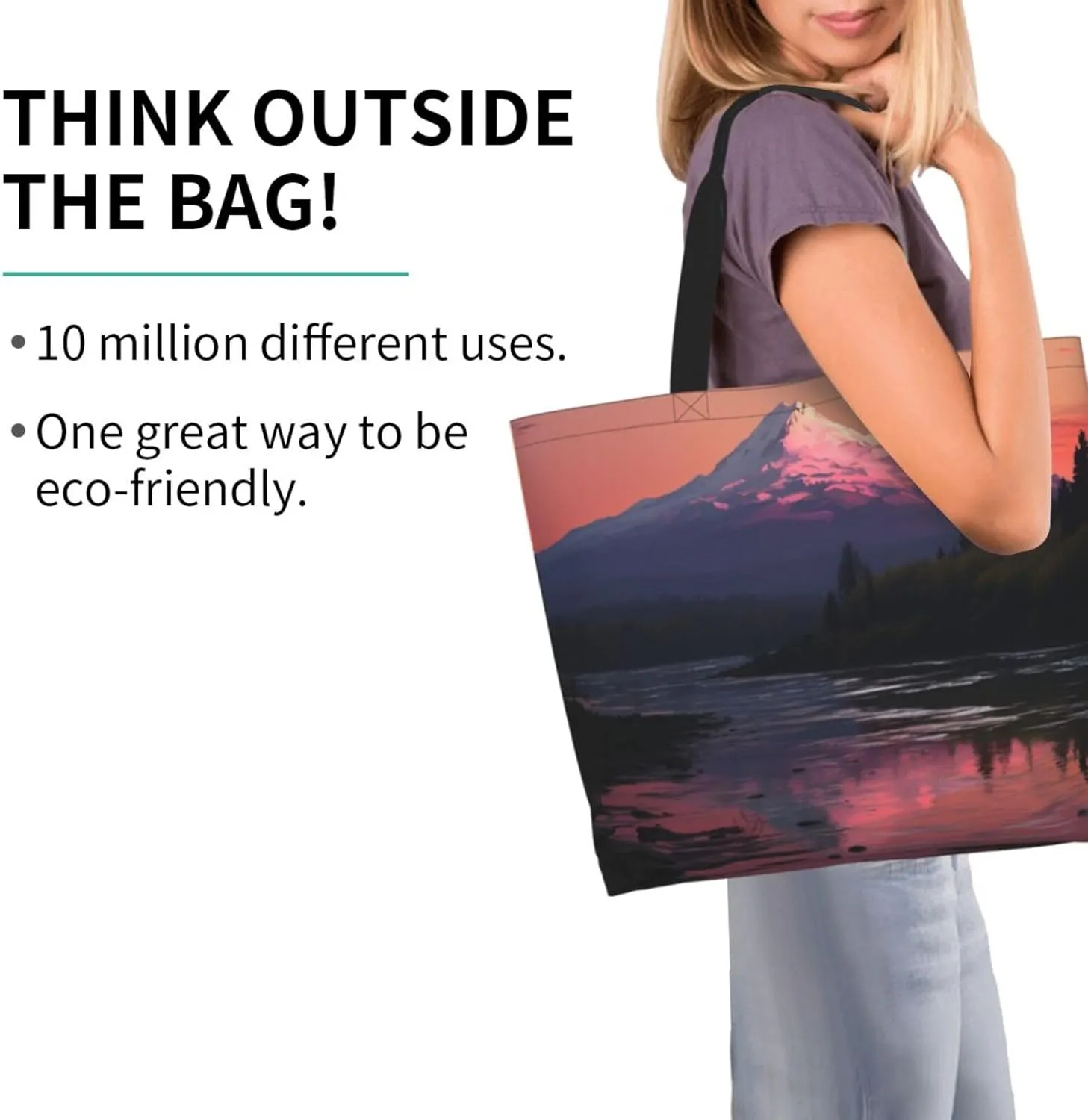 Tote Bag for Women Grocery Bag Reusable Shopping Bag Watermelon beautiful Handbag Foldable Shoulder Bag