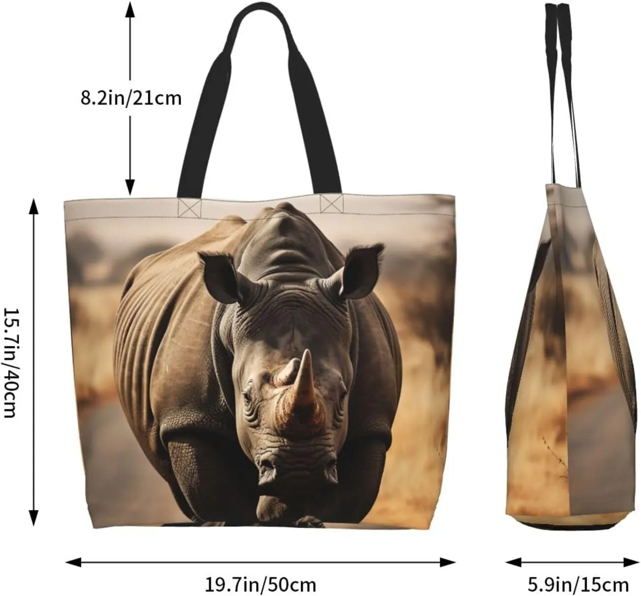 Tote Bag for Women Grocery Bag Reusable Shopping Bag Zebras on Brown Grass Field Handbag Foldable Shoulder Bag