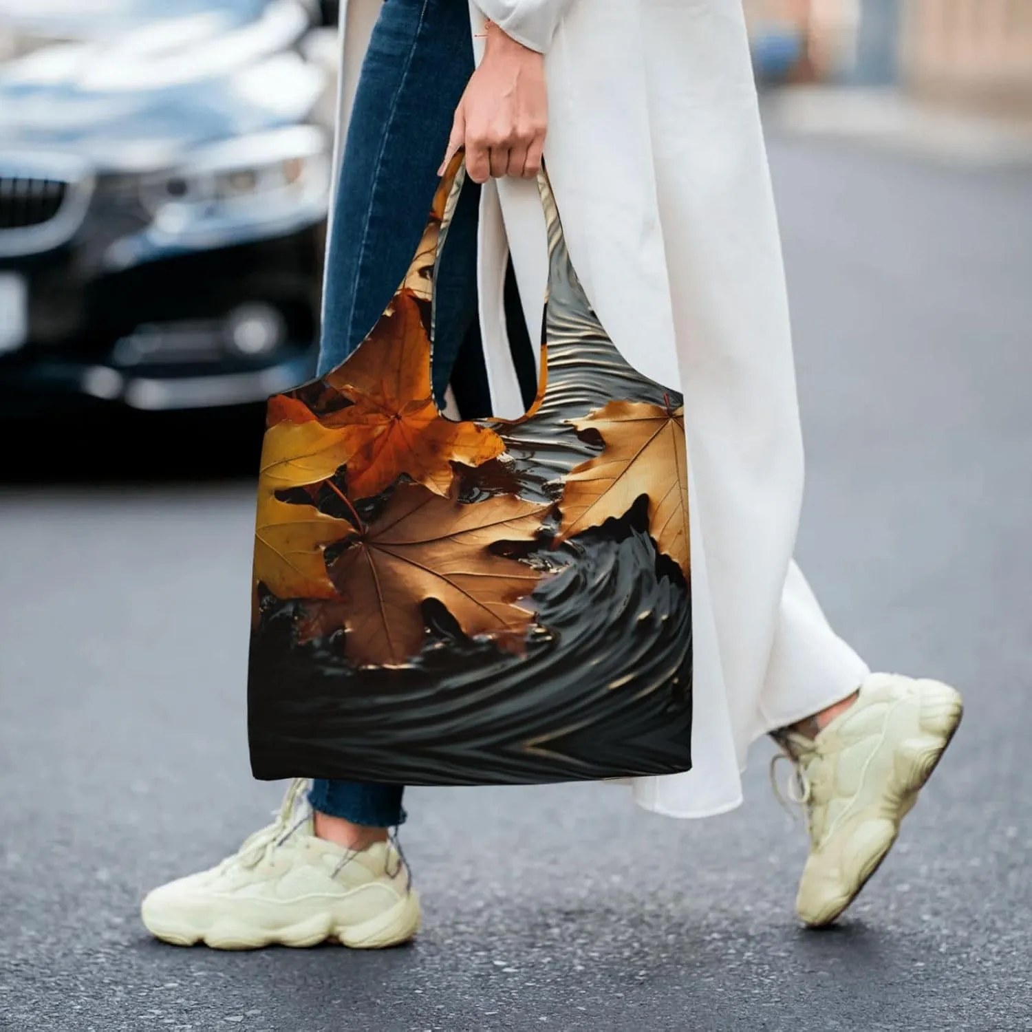 Tote Bag for Women Reusable Grocery Bag Canvas Shopping Bag Math question Handbag Foldable Shoulder Bag