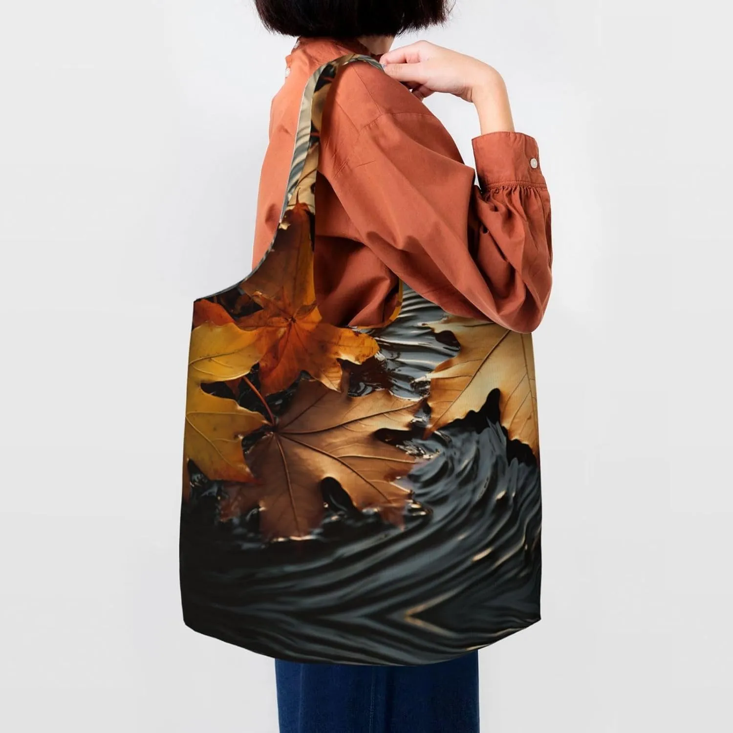 Tote Bag for Women Reusable Grocery Bag Canvas Shopping Bag Math question Handbag Foldable Shoulder Bag