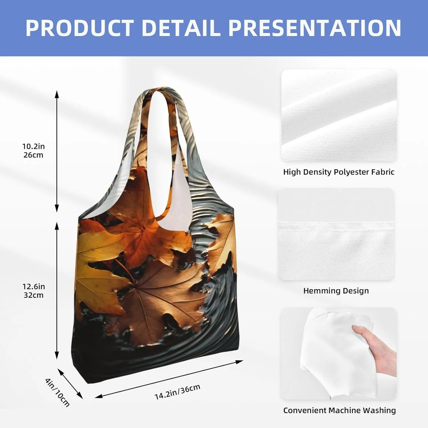 Tote Bag for Women Reusable Grocery Bag Canvas Shopping Bag Math question Handbag Foldable Shoulder Bag